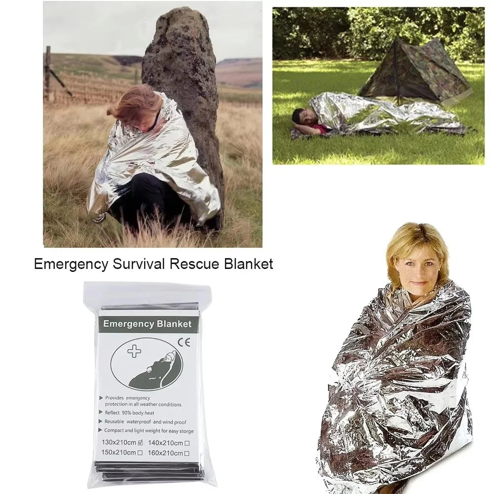 Emergency Survival Blanket - Waterproof Thermal Foil for Outdoor & First Aid