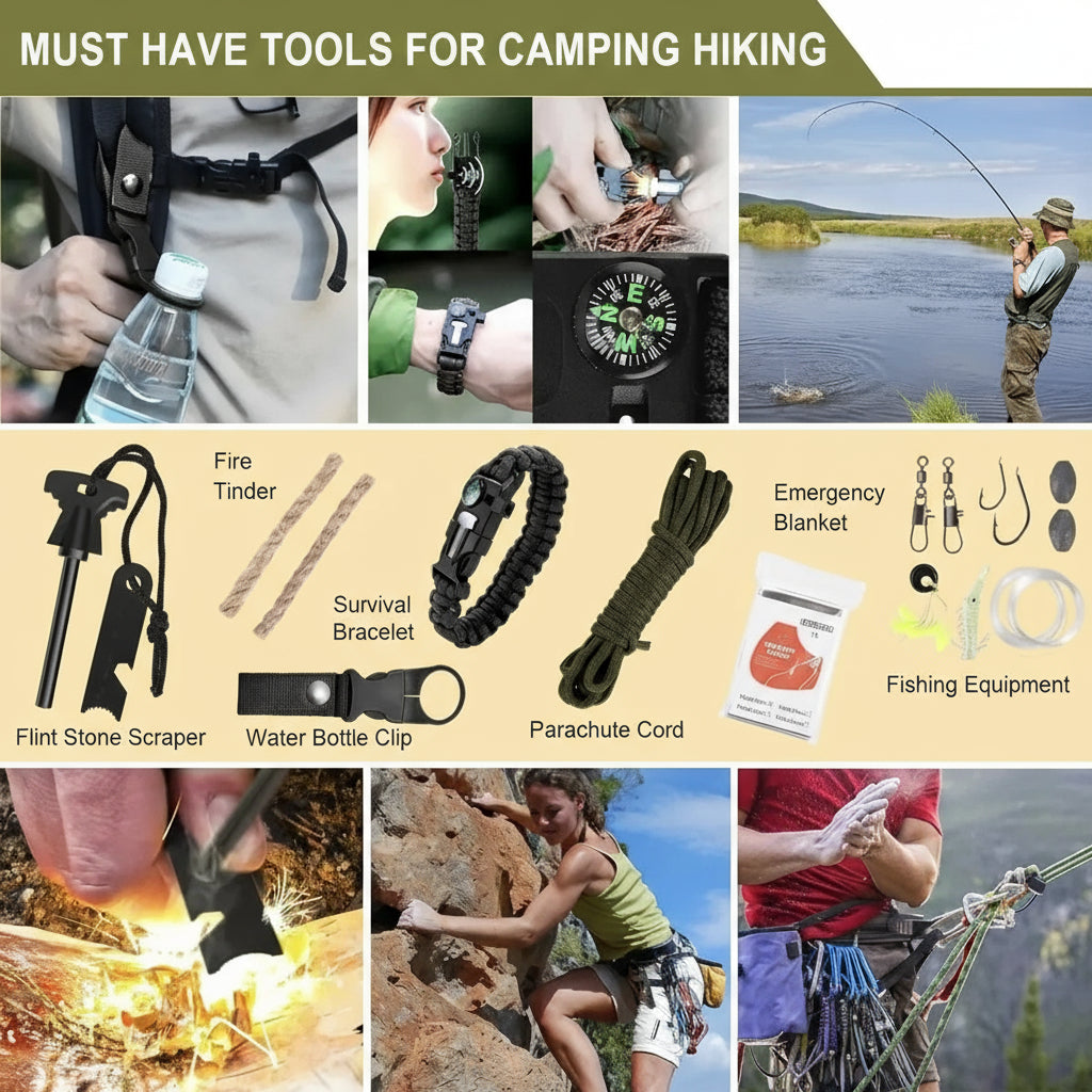 Bedrock Survival Kit - Tactical Molle Pouch with Emergency Supplies