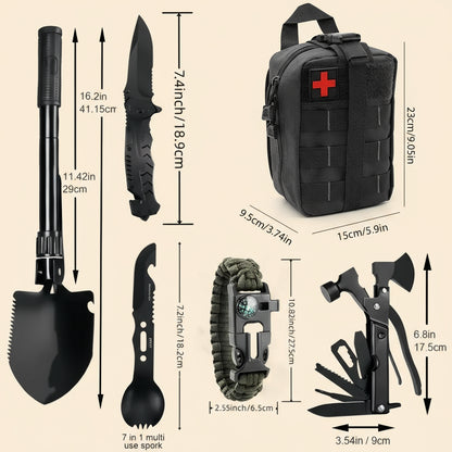 Bedrock Tactical Survival Kit - Emergency Gear and First Aid Essentials