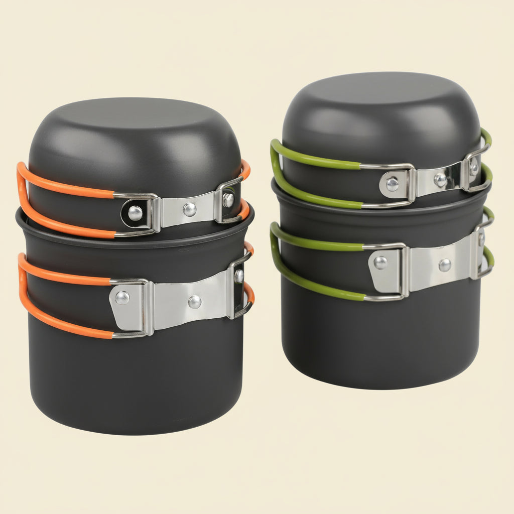 Ultralight Camping Cookware Kit - Complete Outdoor Cooking Set for Hiking & Survival