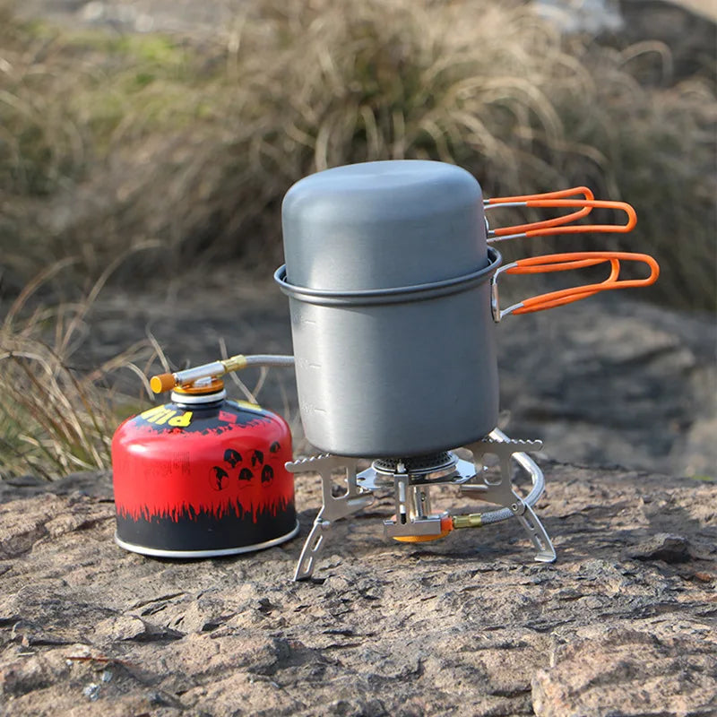 Ultralight Camping Cookware Kit - Complete Outdoor Cooking Set for Hiking & Survival