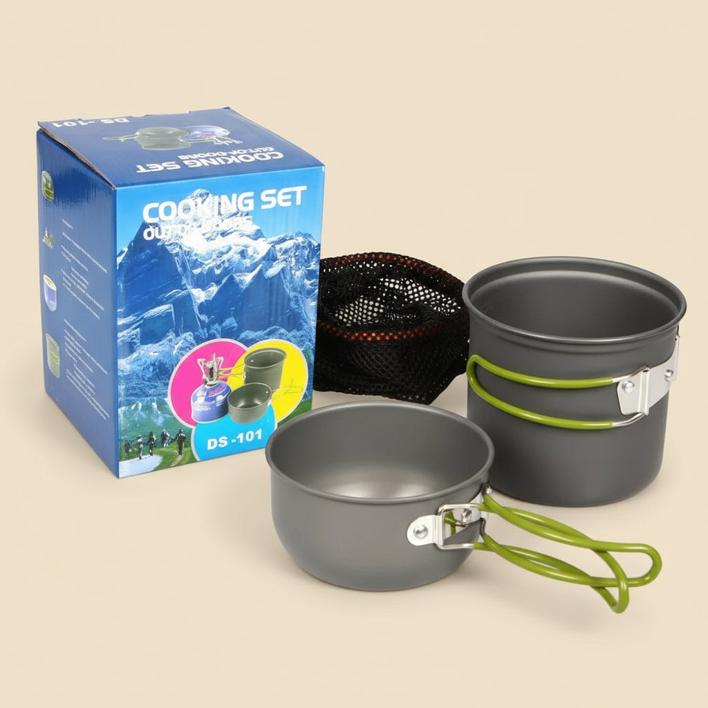 Ultralight Camping Cookware Kit - Complete Outdoor Cooking Set for Hiking & Survival