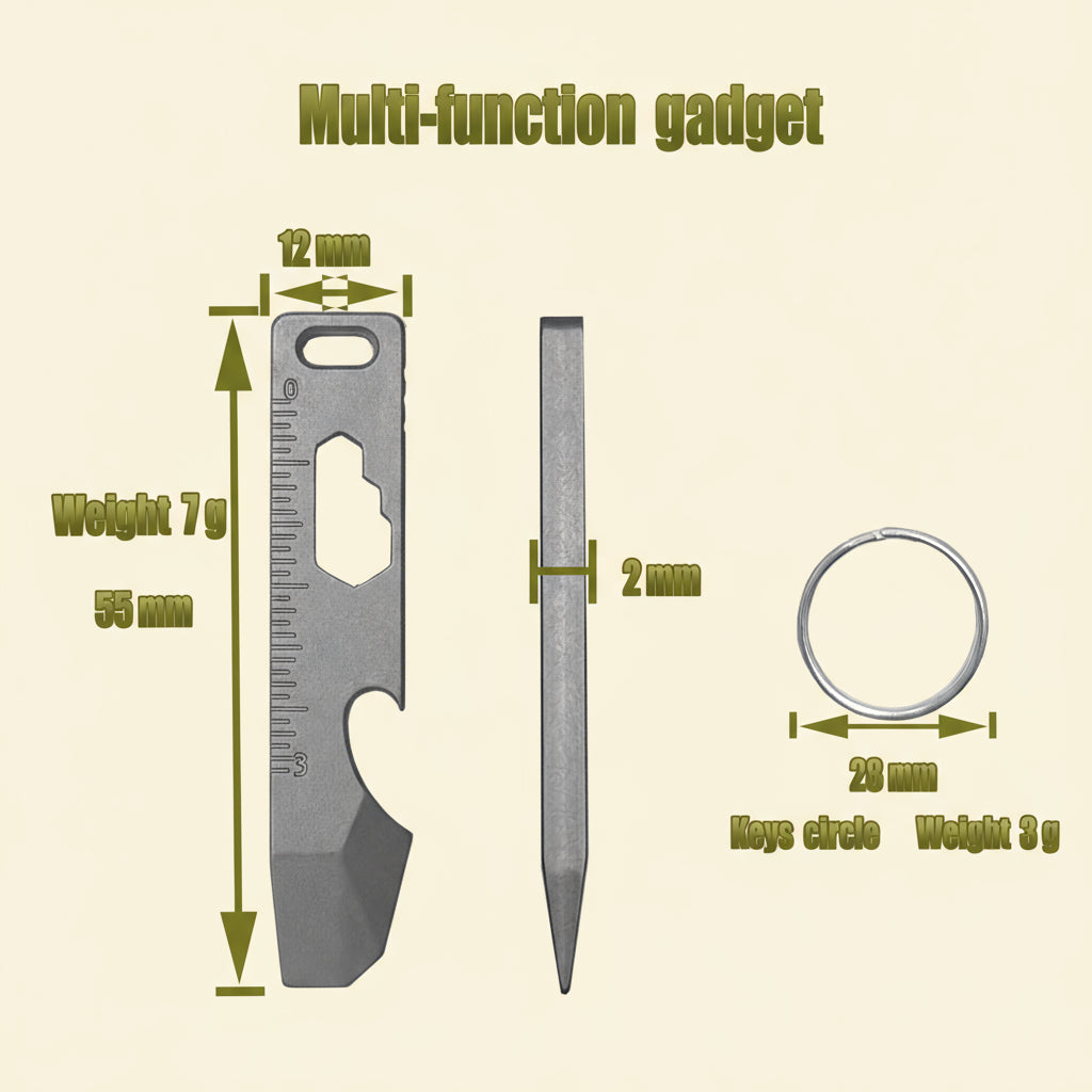 TC4 Titanium EDC Keychain Multitool