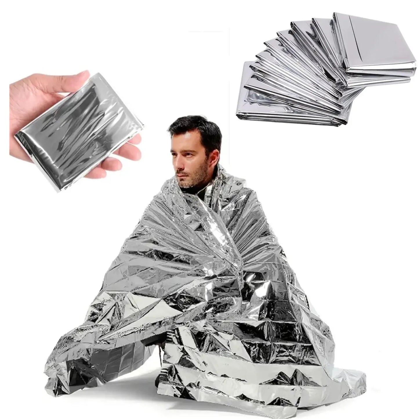 Emergency Survival Blanket - Waterproof Thermal Foil for Outdoor & First Aid