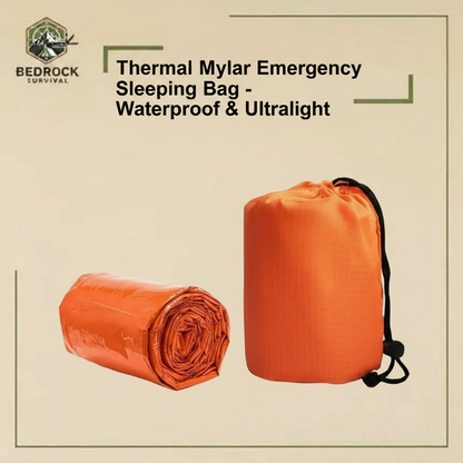 Thermal Mylar Emergency Sleeping Bag - Template com fundo integrado